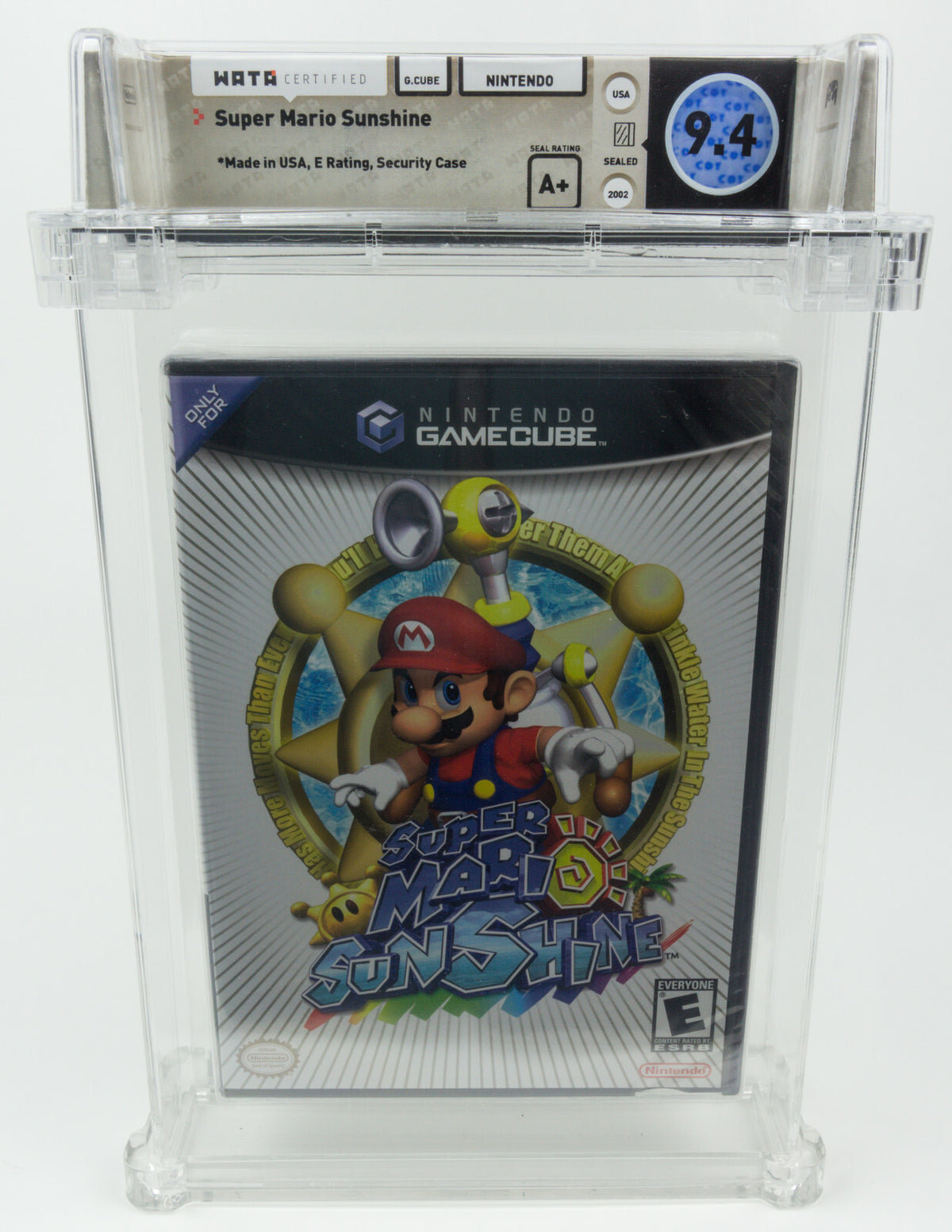 Nintendo Gamecube *Super Mario Sunshine* WATA 9.4 A+ no VGA Black Label