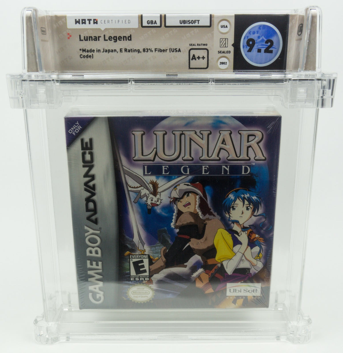 Game Boy Advance *Lunar Legend* GBA Sealed WATA 9.2 A++ no VGA