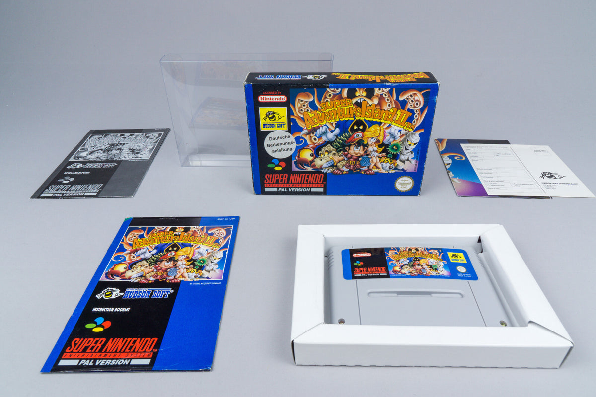 Super Nintendo *Super Adventure Island II* SNES CIB OVP Poster E4-UKV/NOE