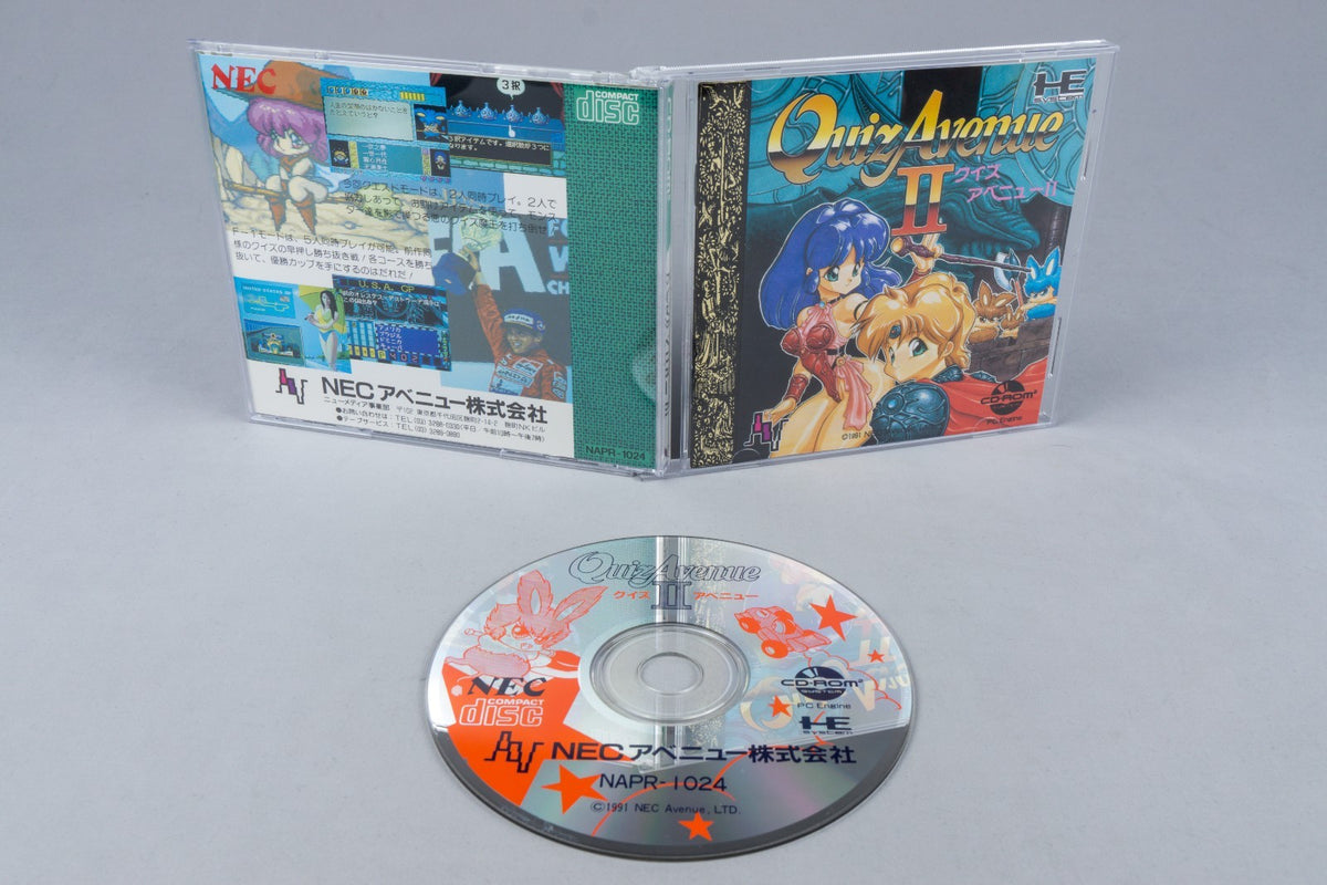 Quiz Avenue II PC Engine OVP CIB CD-ROM² NTSC-J