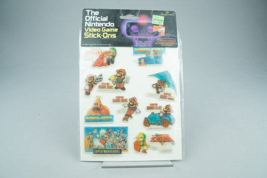 Official Nintendo Video Game Stick-Ons Stickers Super Mario Zelda 1988 New #2 +