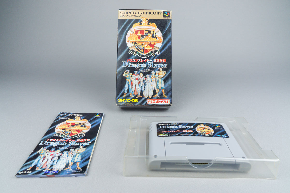 Dragon Slayer: Eiyuu Densetsu Super Famicom OVP CIB NTSC-J