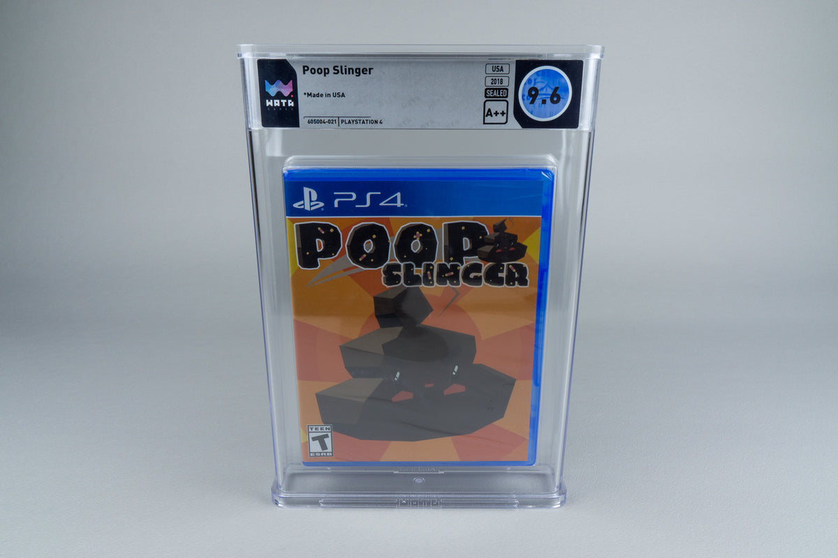 Poop Slinger PlayStation 4 PS4 Sealed Neu WATA 9.6 A++ Limited Rare Games