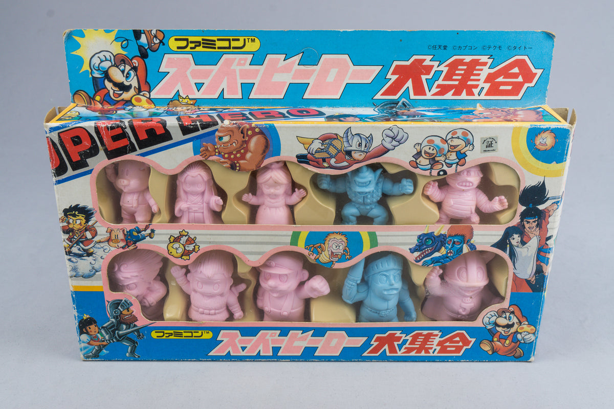 Vintage Famicom Keshi Gomu 10 Figure Set Nintendo Super Mario Makaimura Japan