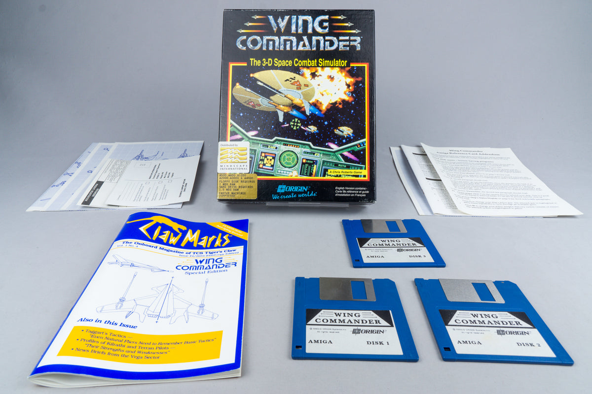 Wing Commander Amiga OVP CIB Blaupausen/Poster