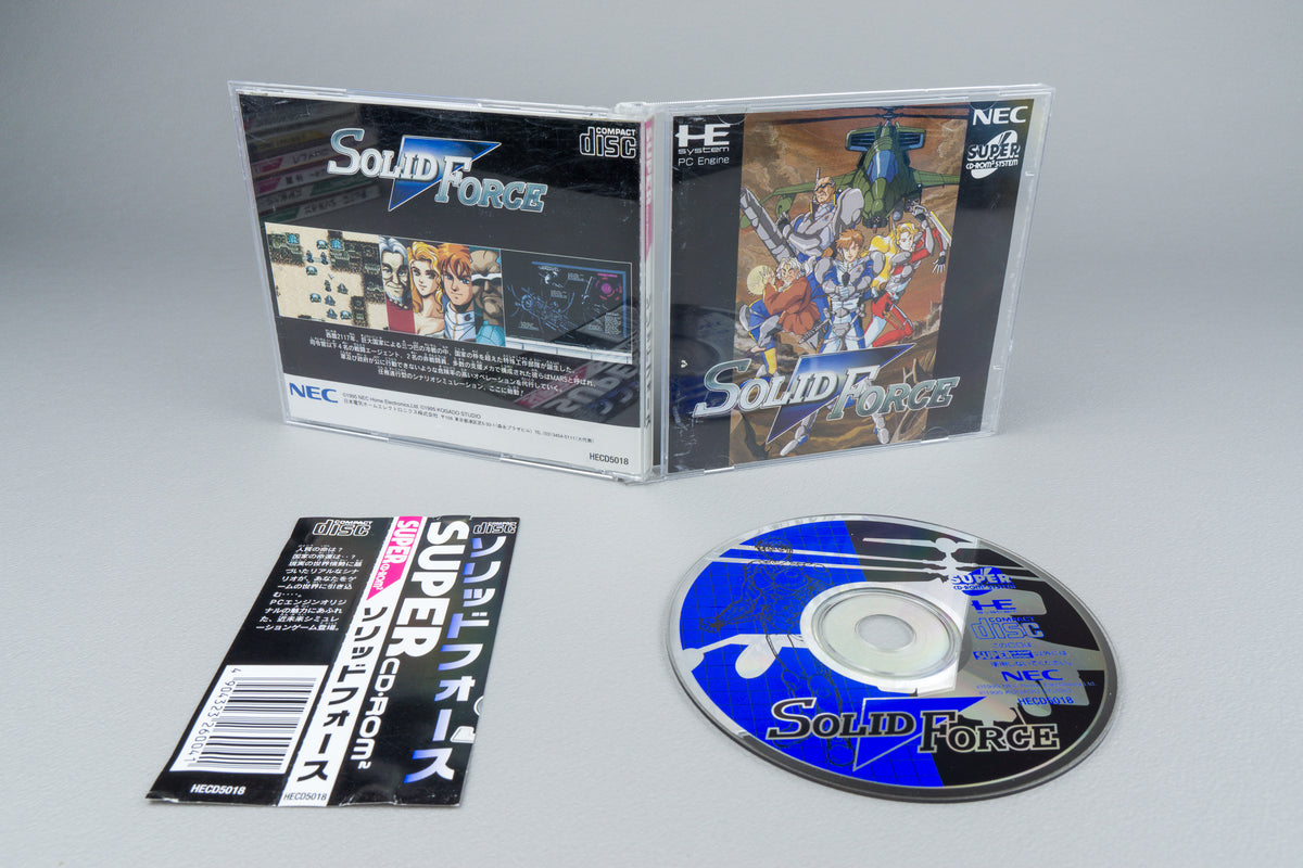Solid Force PC Engine Super CD-ROM² OVP CIB Spine Card NTSC-J