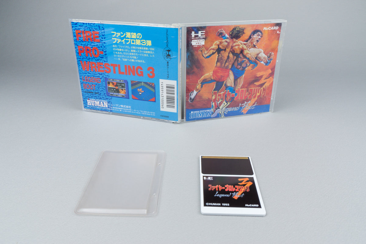Fire Pro Wrestling 3: Legend Bout PC Engine OVP CIB NTSC-J