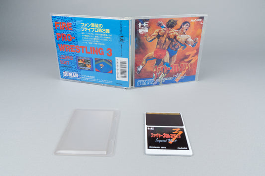 Fire Pro Wrestling 3: Legend Bout PC Engine OVP CIB NTSC-J