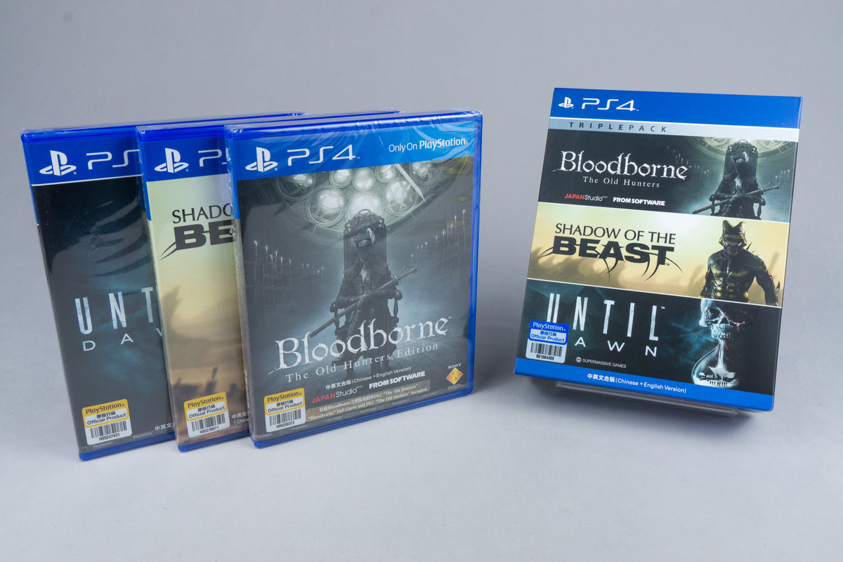 Bloodborne: The Old Hunters / Shadow of the Beast / Until Dawn PlayStation 4 PS4 Triple Pack Neu Sealed