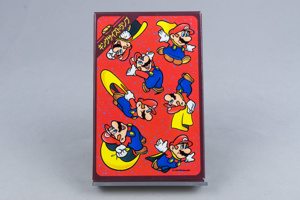 Super Mario World King Size Trump Spielkarten Japan 1990 Neu OVP Weinrot